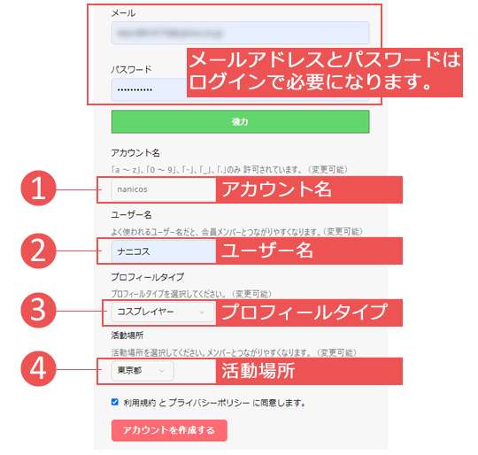 メンバー登録の仕方